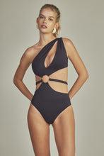 Cargar imagen en el visor de la galería, Model Front: Empress One-Piece Ariel Body Black