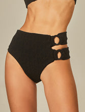 Cargar imagen en el visor de la galería, Gallery: Empress Bottom Bottom Hoop Sloane Black Tweed Texture