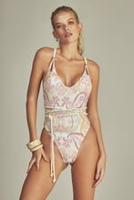 Cargar imagen en el visor de la galería, Model Front: Empress One-Piece Leticia Body Green Paisley