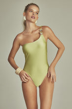 Cargar imagen en el visor de la galería, Model Front: Empress One-Piece Monte Carlo Body Olive Green