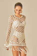 Cargar imagen en el visor de la galería, Model Front: Empress Mini Dress Offwhite Dress Lucia
