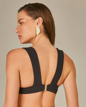 Cargar imagen en el visor de la galería, Model Back: Empress Top Top Biquini Mia Textura Flat Preto