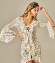 Cargar imagen en el visor de la galería, Gallery: Empress Kaftans / Cover Ups Isabel Dress Off White Lace
