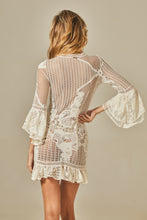 Cargar imagen en el visor de la galería, Model Back: Empress Kaftans / Cover Ups Isabel Dress Off White Lace

