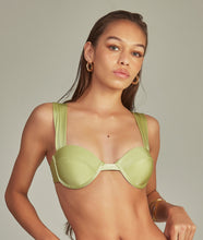 Cargar imagen en el visor de la galería, Top Bikini Bouche Olive Green
